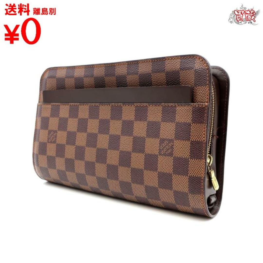 LOUIS VUITTON ルイヴィトン　
サンルイ N51993　
ダミエ エベヌ セカンドバッグ　
ハンドバッグ クラッチ メンズ　
【正規品】【美品】 
【買蔵】