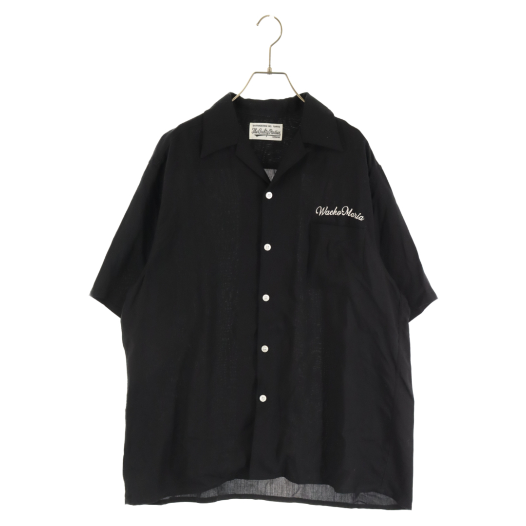 WACKO MARIA ワコマリア 50'S SHIRT S/S/50's ロゴ刺繍半袖シャツ 23SS-WMS-OC14 ブラック