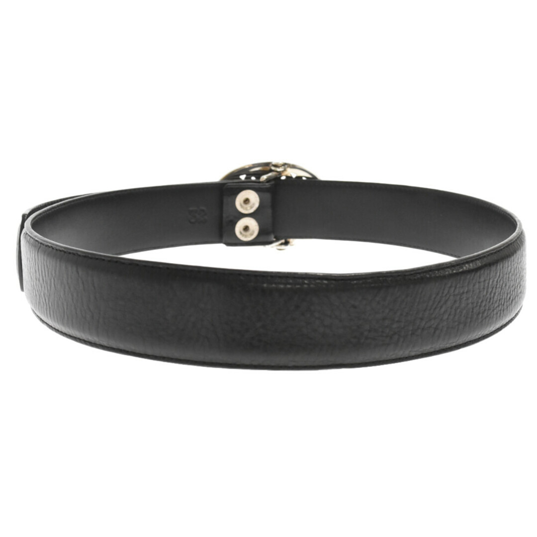 CHROME HEARTS クロムハーツ OVAL CROSS STRAP1.5/1.5クラシックオーバルクロスバックル レザーベルト ブラック/シルバー 32inch