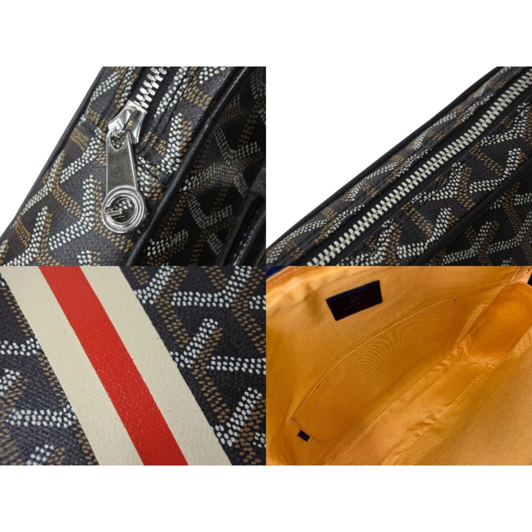 GOYARD(ゴヤール)の極美品 GOYARD ゴヤール ショルダーバッグ ヨナGM ブラック レザー コーティングキャンバス シルバー金具 中古 55799 レディースのバッグ(ハンドバッグ)の商品写真