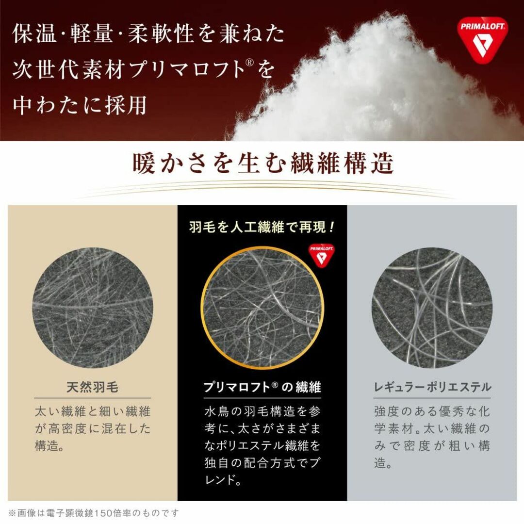 PRIMALOFT DUO プリマロフト使用 デュオ 合掛け+肌掛けセット ダブ インテリア/住まい/日用品の寝具(その他)の商品写真