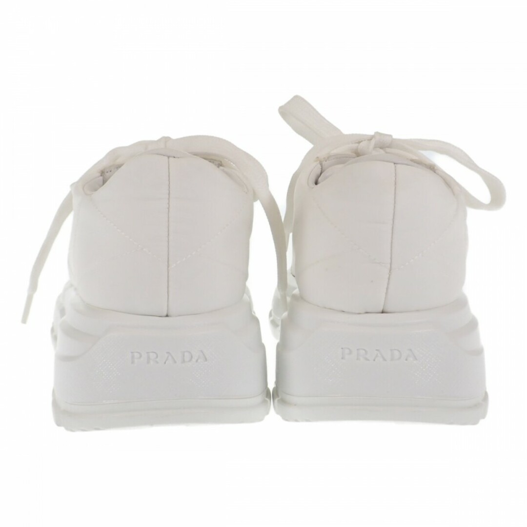 【中古】【Aランク】PRADA プラダ RE-NYLON トライアングルロゴ スニーカー シューズ 1E852M 3LGO F0009 ナイロン ホワイト BlANCO #36 約23cm【ISEYA】 レディースの靴/シューズ(スニーカー)の商品写真