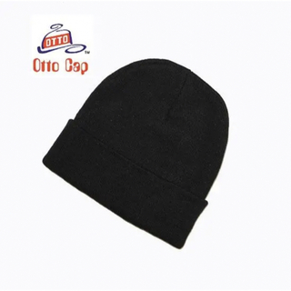 激安【OTTO/オットー】 ダブル ニットキャップ CAP ニット帽 黒(ニット帽/ビーニー)