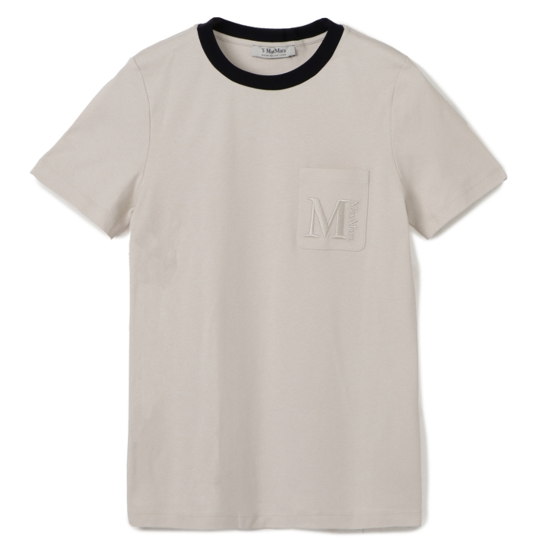 エス マックス マーラ 'S MAX MARA Tシャツ LECITO 刺繍ロゴ 半袖シャツ クルーネック ショートスリーブ 2023年秋冬新作 2399760139 0002 SABBIA