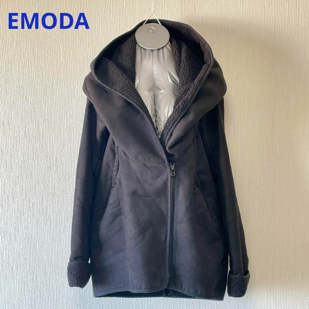 エモダ　フード付きコート　パーカージャケット