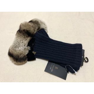 ランバンコレクション(LANVIN COLLECTION)の404新品LANVIN COLLECTIONランバン ファー付き指なし手袋(手袋)