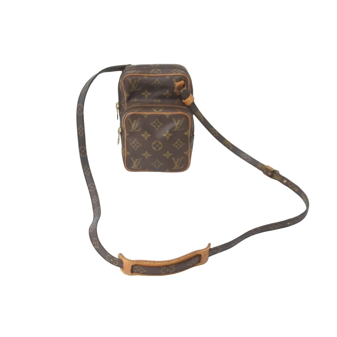 LOUIS VUITTON ルイヴィトン ショルダーバッグ ミニアマゾン レザー ゴールド金具 ブラウン M45238 美品  55852