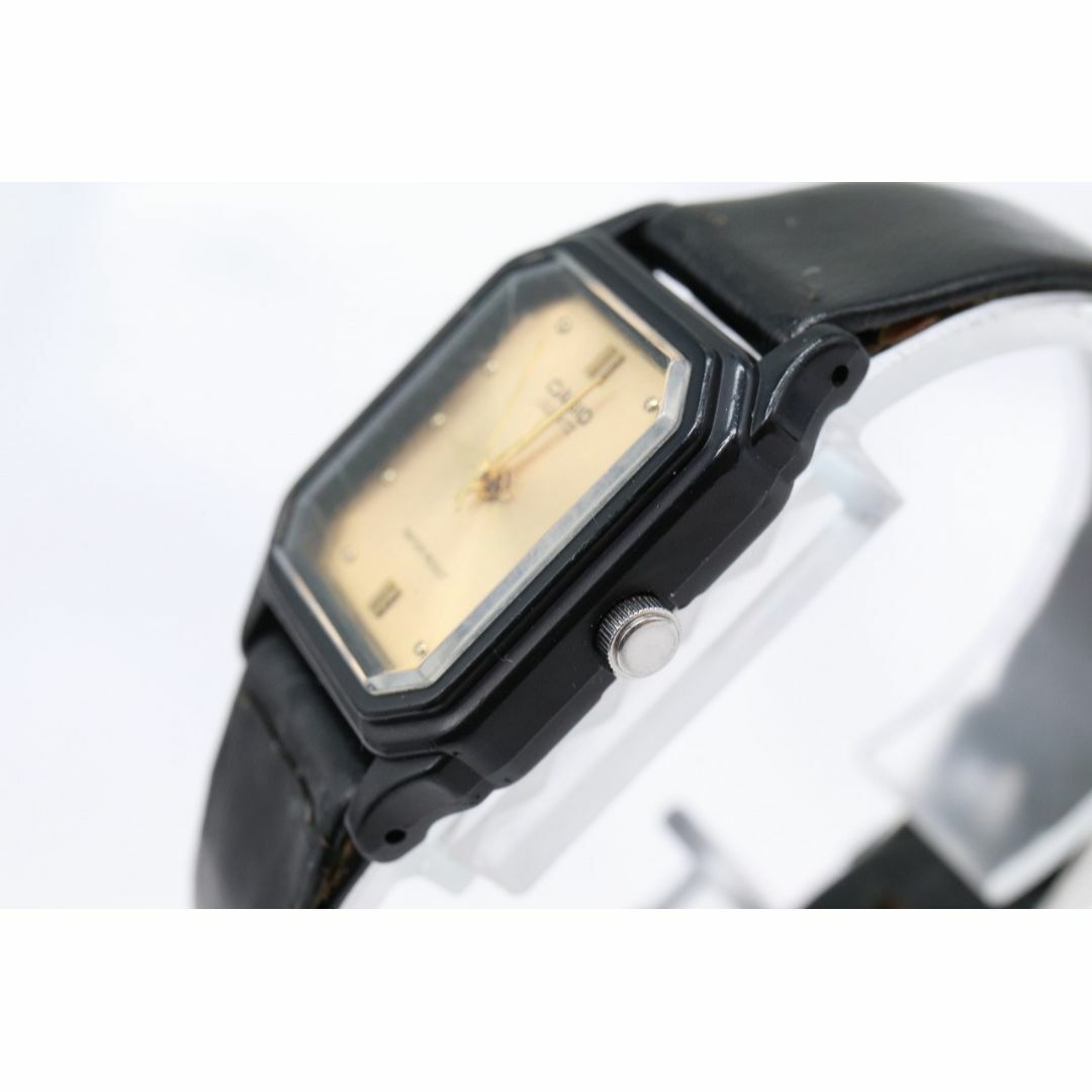 【W89-25】動作品 電池交換済 カシオ OMEGA 革ベルト使用 腕時計 2