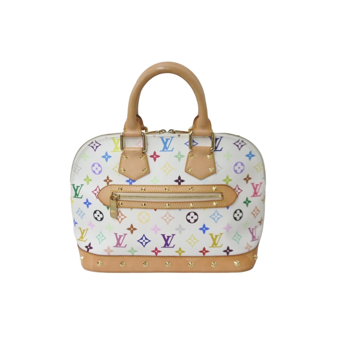 LOUIS VUITTON ルイヴィトン M92647 アルマ モノグラム マルチカラー ホワイト ハンドバッグ FL0043  55688