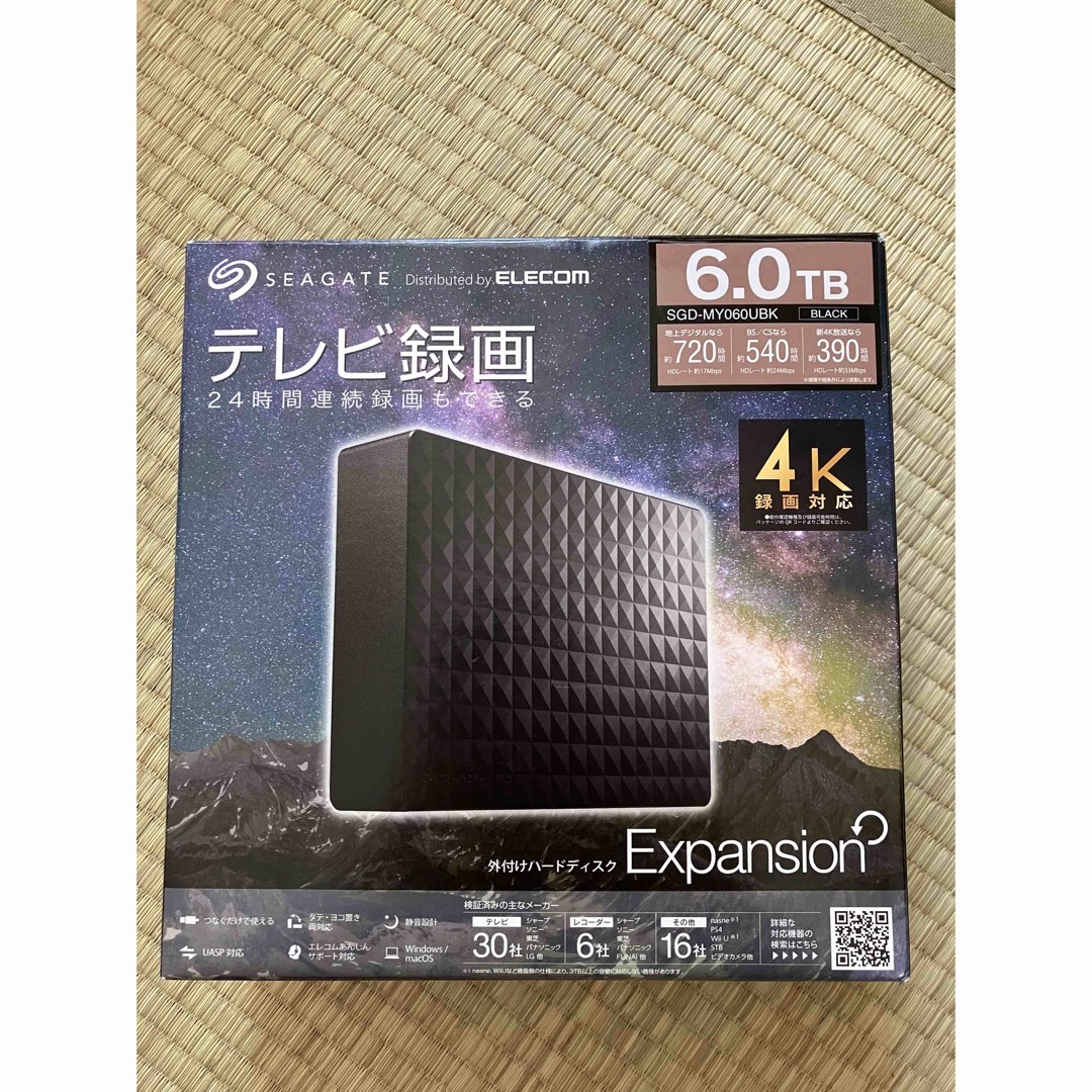 ELECOM 外付けハードディスク 6.0TB SGD-MY060UBK