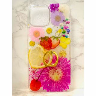 全機種対応 iPhoneケース 押し花ケース 押し花 ケース 花 Android(スマホケース)