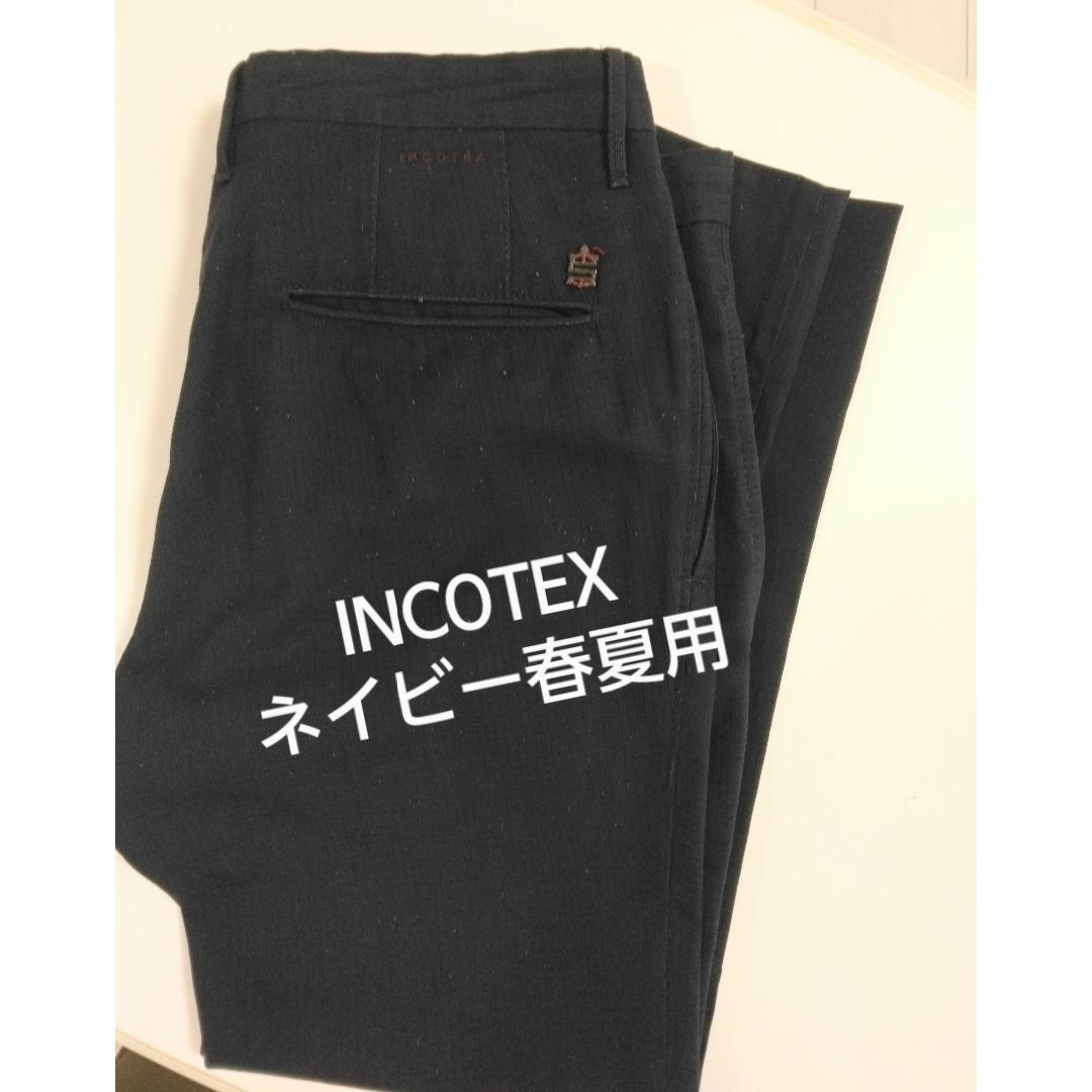 INCOTEX - INCOTEX/ インコテックス 春夏用 ネイビーパンツ 32インチの ...