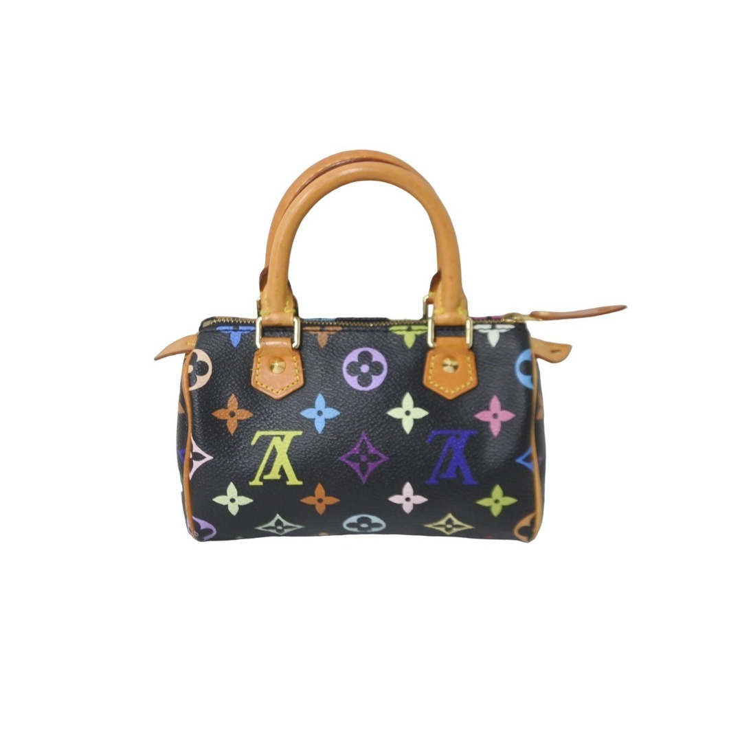 LOUIS VUITTON ルイヴィトン ハンドバッグ ミニスピーディ モノグラム 村上隆 マルチカラー M92644 ゴールド金具 美品  55690