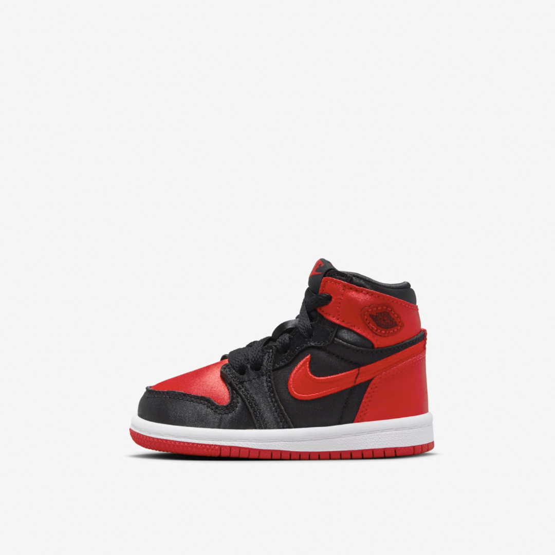 Jordan Brand（NIKE）(ジョーダン)のAIR JORDAN1 HIGH OG Satin Bred baby キッズ/ベビー/マタニティのキッズ靴/シューズ(15cm~)(スニーカー)の商品写真