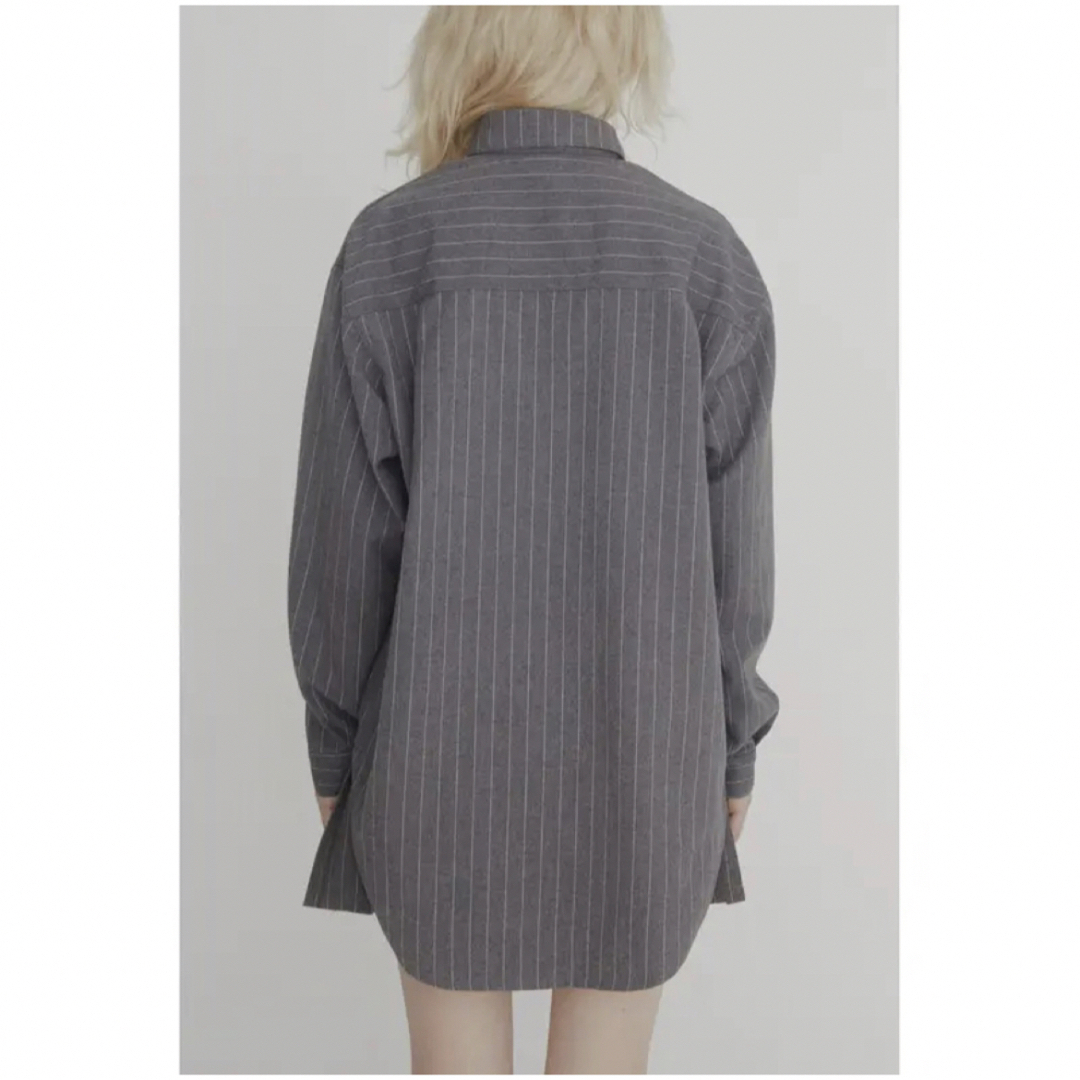 épine - épine over design shirt stripe gray の通販 by