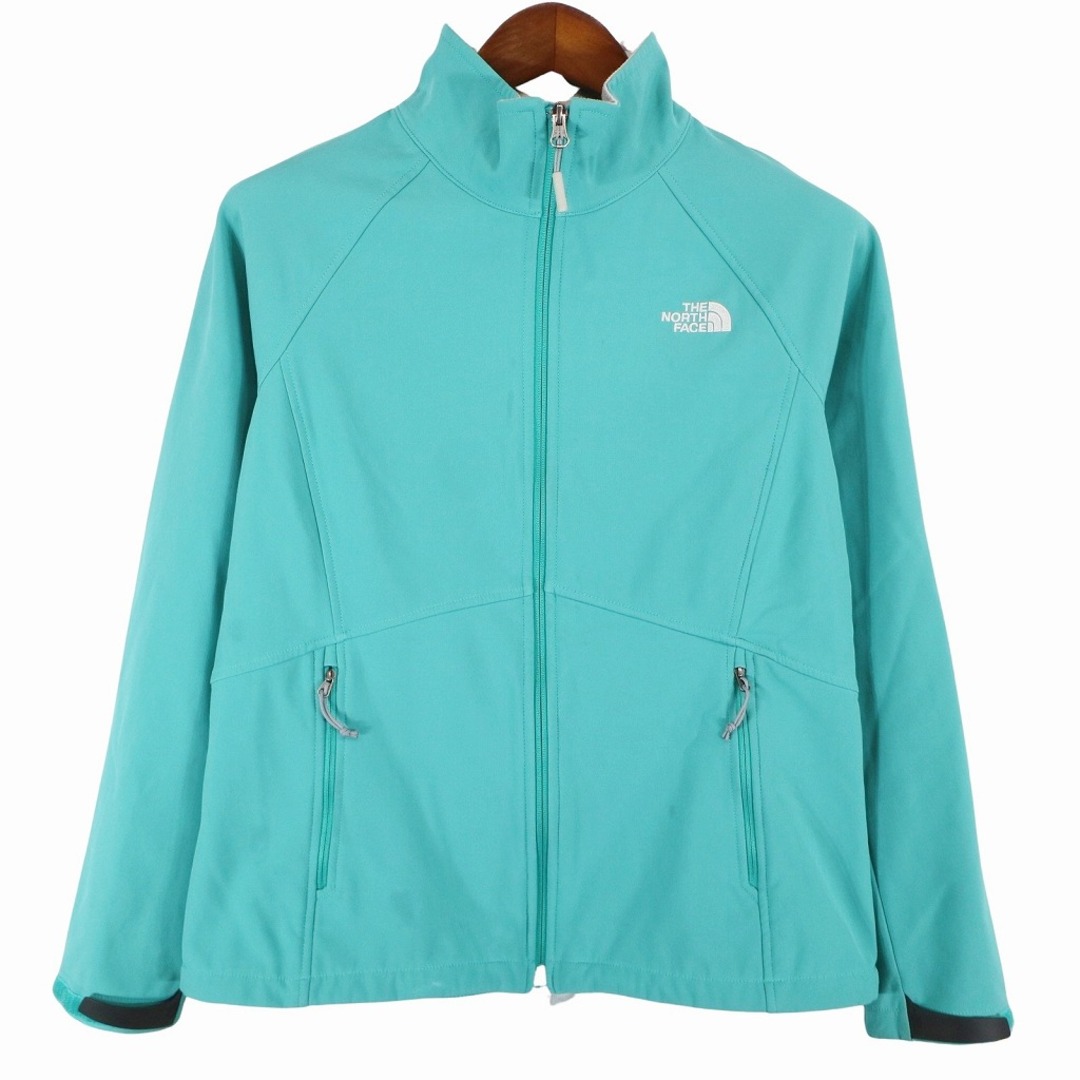 THE NORTH FACE ノースフェイス ソフトシェルジャケット アウトドア キャンプ アウター WINDWALL グリーン (レディース L)   O6159