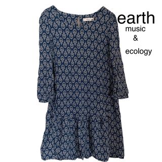 アースミュージックアンドエコロジー(earth music & ecology)のワンピース　チュニック　 ゆったり　アースミュージック&エコロジー(ひざ丈ワンピース)