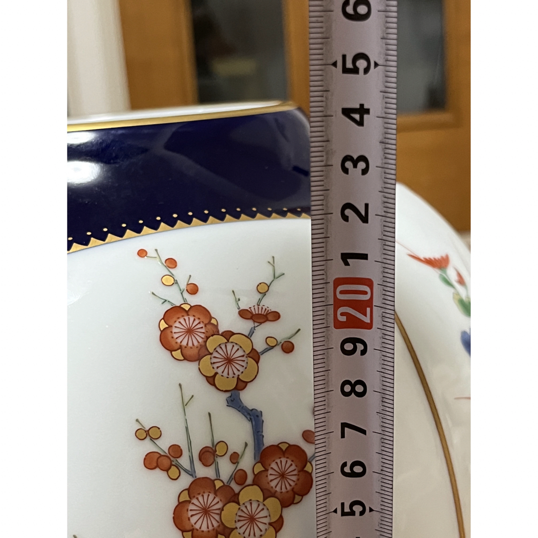 香蘭社 金彩染錦色絵　染錦八方割絵図　花瓶　壺 8