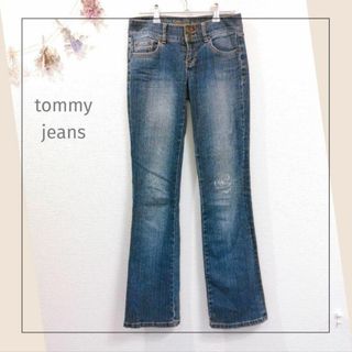 トミージーンズ(TOMMY JEANS)のtommyjeans／トミージーンズ／1／M相当　薔薇　ストレッチデニムパンツ(デニム/ジーンズ)