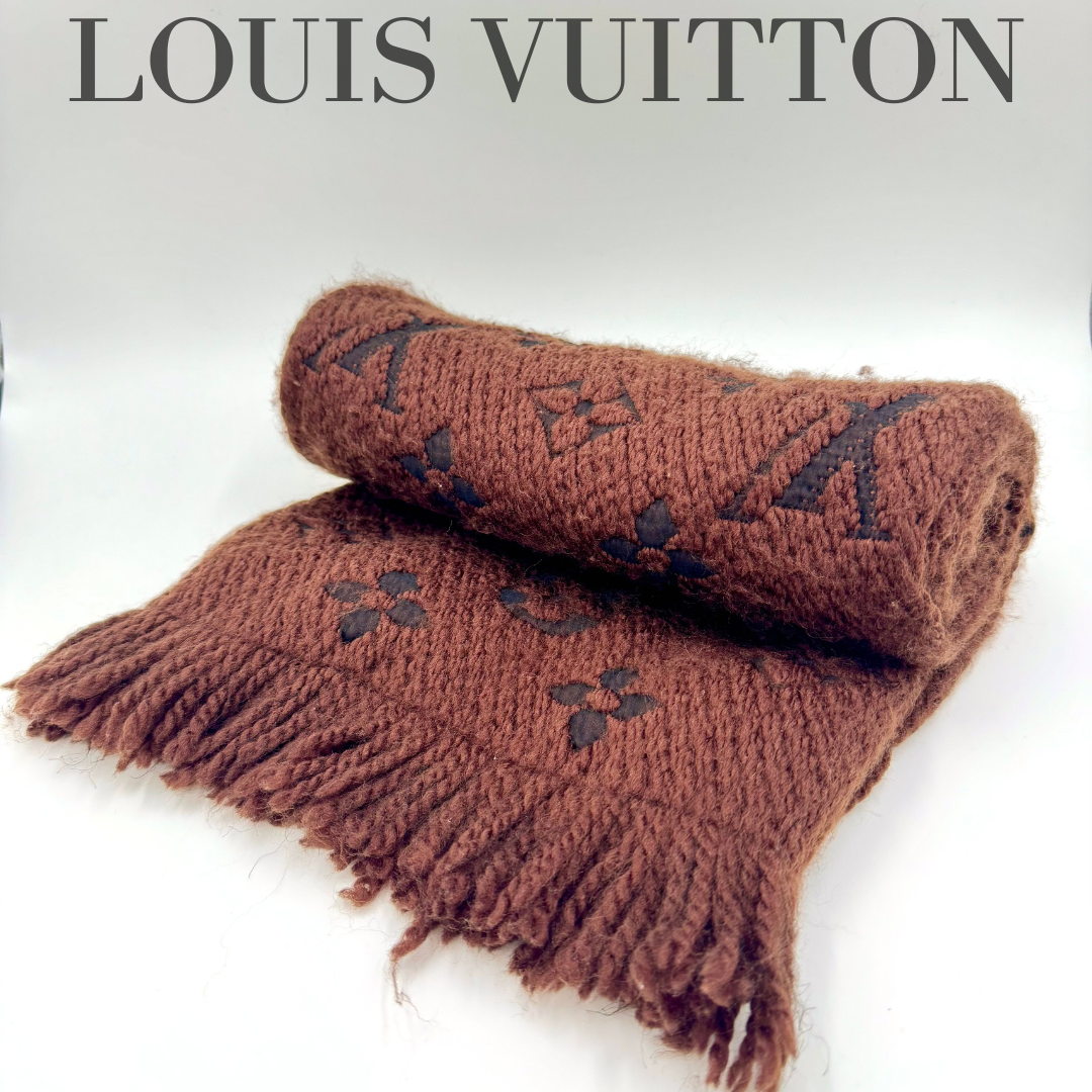 ルイヴィトン  LOUIS VUITTON マフラー エシャルプ ロゴマニア 9