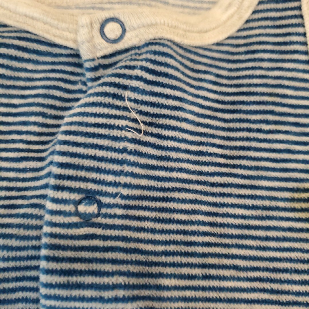 PETIT BATEAU(プチバトー)のプチバトー　ロンパース　カバーオール　新生児　２点セット　60 70 キッズ/ベビー/マタニティのベビー服(~85cm)(ロンパース)の商品写真