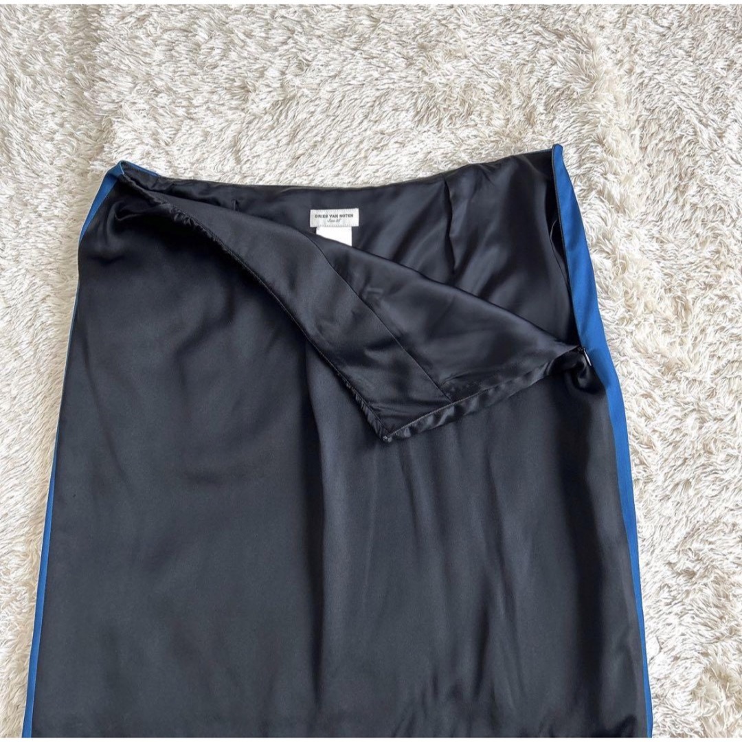 ♦︎美品 DRIES VAN NOTEN♦︎シルク100% 膝丈スカート黒 36