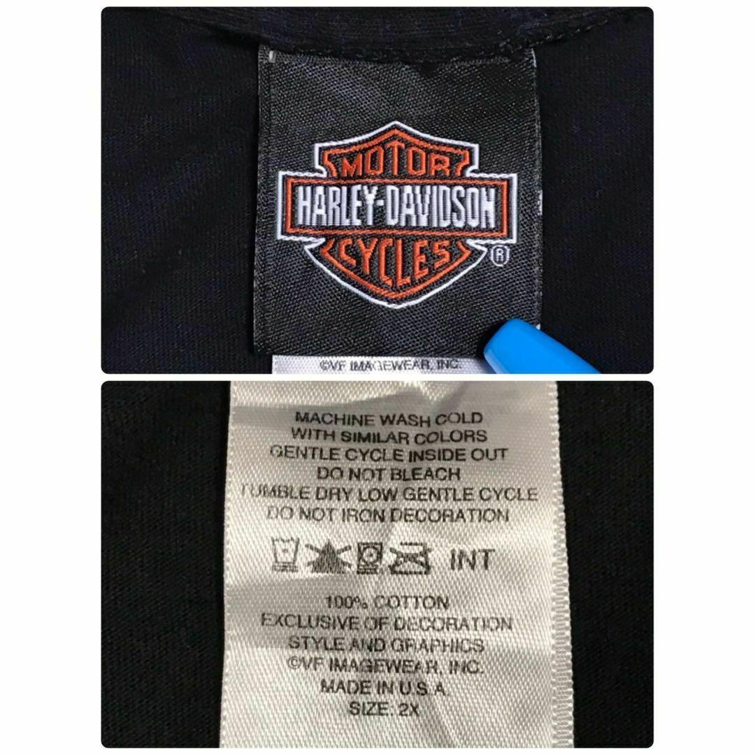Harley Davidson(ハーレーダビッドソン)の【USA製】ハーレーダビッドソン　１サインビジューTシャツ　人気黒　F577 レディースのトップス(Tシャツ(半袖/袖なし))の商品写真