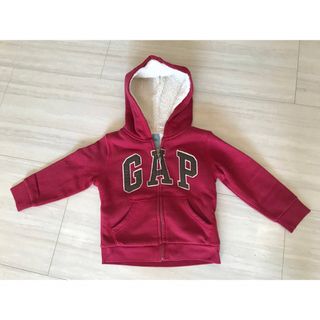 ベビーギャップ(babyGAP)のGAPギャップ　キッズ  パーカー　トレーナー　ボア　110 赤(ジャケット/上着)