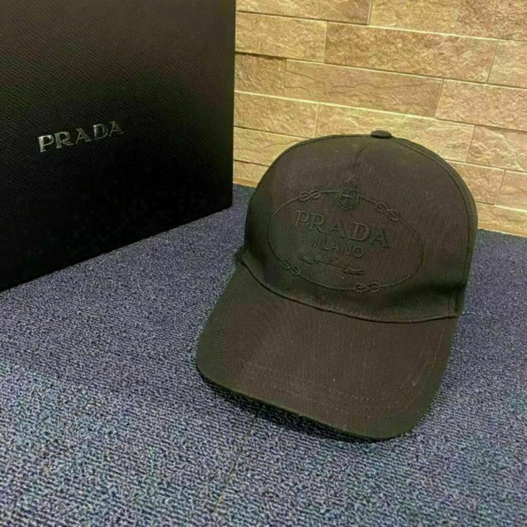 PRADA - 箱付き PRADA プラダ キャップ 帽子 Sサイズ 男女兼用の通販