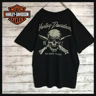 ハーレーダビッドソン(Harley Davidson)の【人気ブラック】ハーレーダビッドソン　No.１スカルプリントTシャツ　F588(Tシャツ/カットソー(半袖/袖なし))