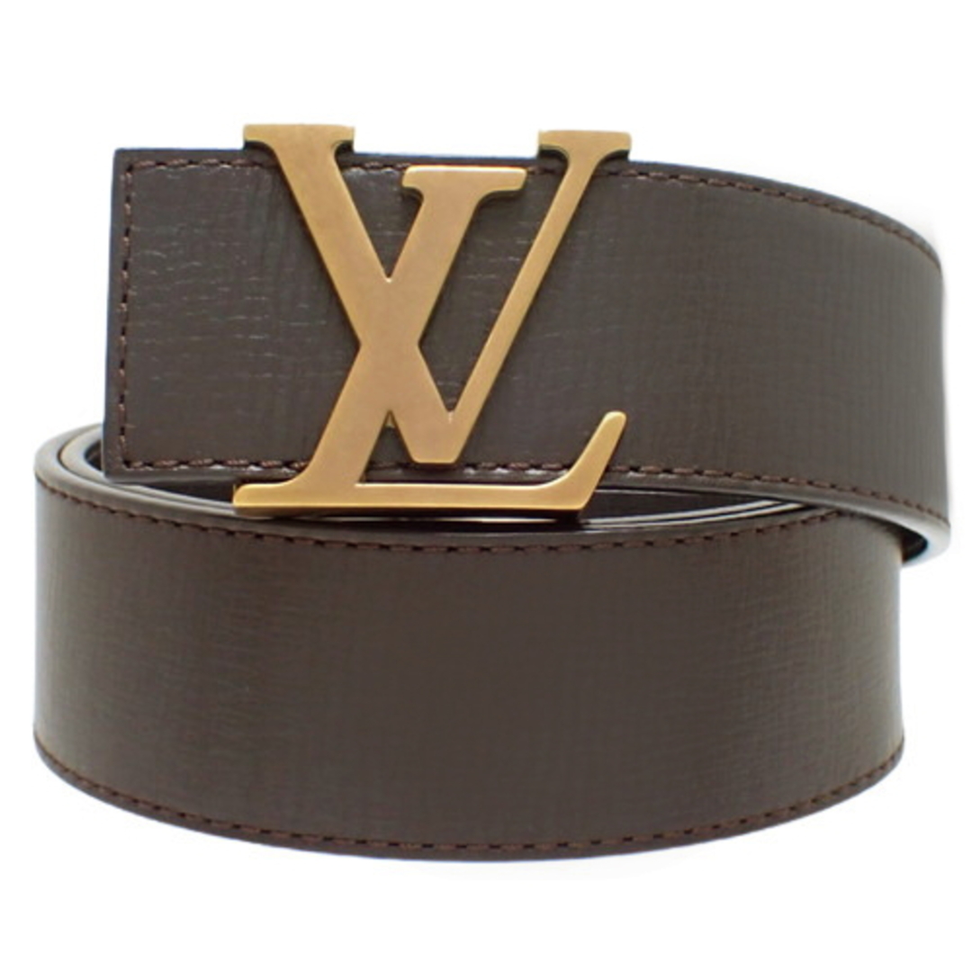 LOUIS VUITTON(ルイ・ヴィトン) サンチュール・LVイニシャル 40MM リバーシブル ベルト ファッション小物 80/32 レザー ブラウン茶 アンティークゴールド金具 M6902 メンズ 40802071513【アラモード】約955cmcmベルト幅