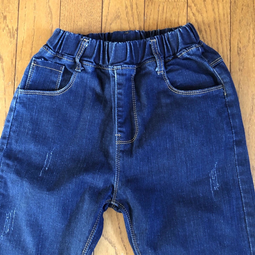 キッズ[150]ロールアップデニム キッズ/ベビー/マタニティのキッズ服男の子用(90cm~)(パンツ/スパッツ)の商品写真