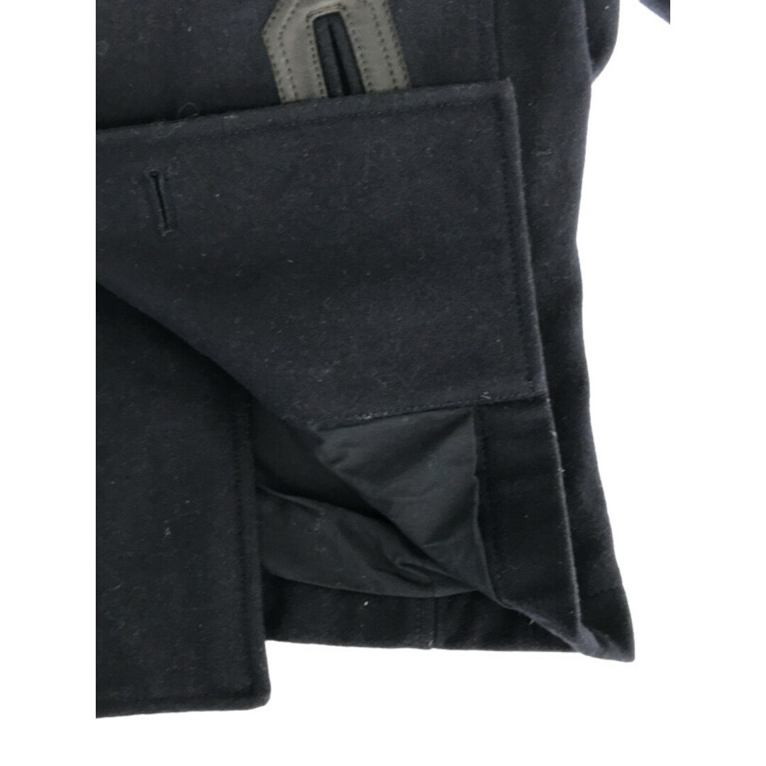 DIESEL(ディーゼル)のDIESEL ディーゼル レザー切替メルトンウール Pコート ネイビー M メンズのジャケット/アウター(ピーコート)の商品写真