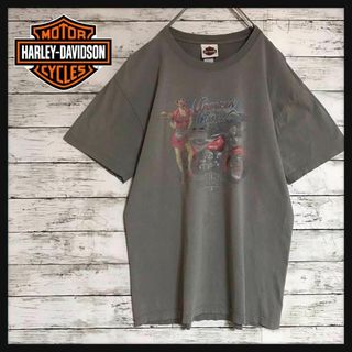 ハーレーダビッドソン(Harley Davidson)の【ゆるだぼ】ハーレーダビッドソン　裏表プリントTシャツ　グレー　F513(Tシャツ/カットソー(半袖/袖なし))