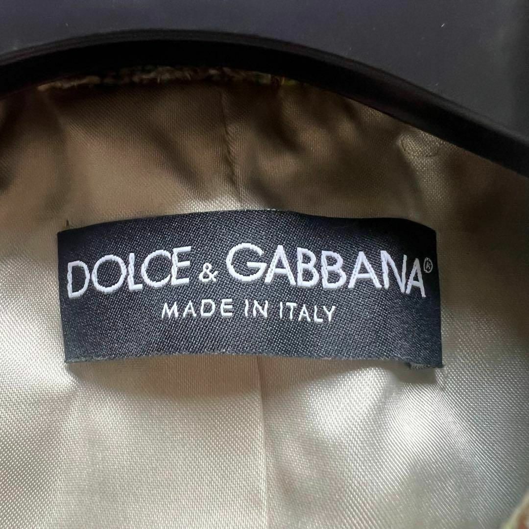 【未使用タグ付き】DOLCE&GABBANA ツイードジャケット 42 グリーン