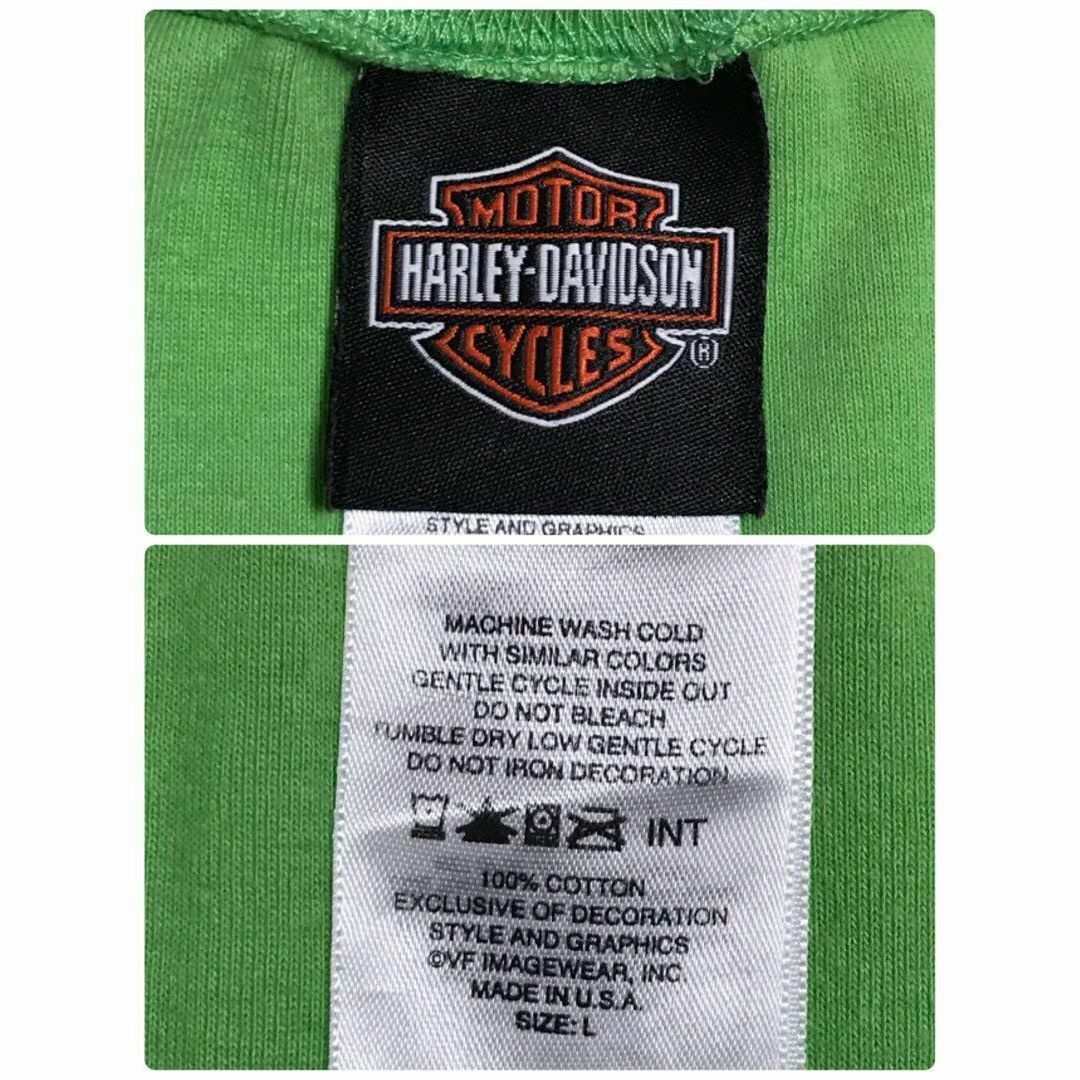 Harley Davidson(ハーレーダビッドソン)の【USA製】ハーレーダビッドソン　ビジュー使いイーグルTシャツ　美品　F518 レディースのトップス(Tシャツ(半袖/袖なし))の商品写真