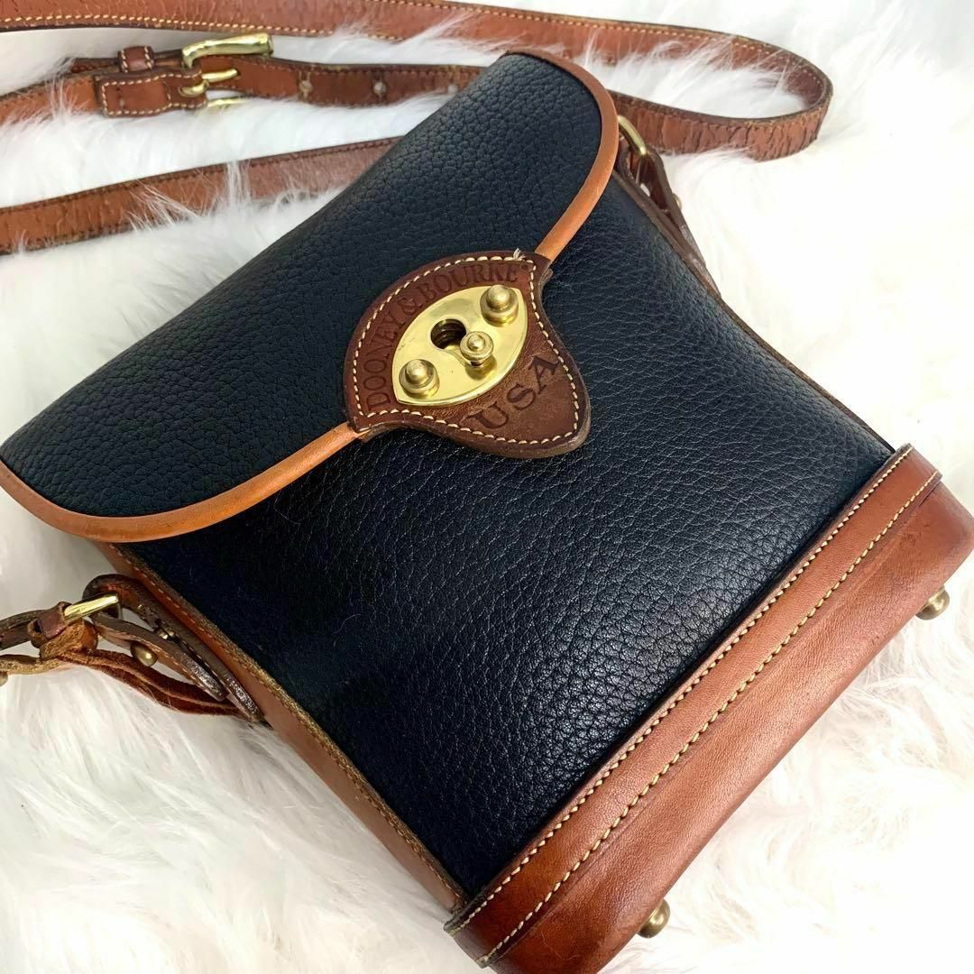 DOONEY\u0026BOURKE バケツ型レザーショルダーバッグ USA ブラック