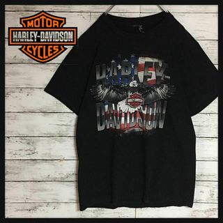 ハーレーダビッドソン(Harley Davidson)の【人気両面プリント】ハーレーダビッドソン　半袖Tシャツ　イーグル軍人　F543(Tシャツ/カットソー(半袖/袖なし))