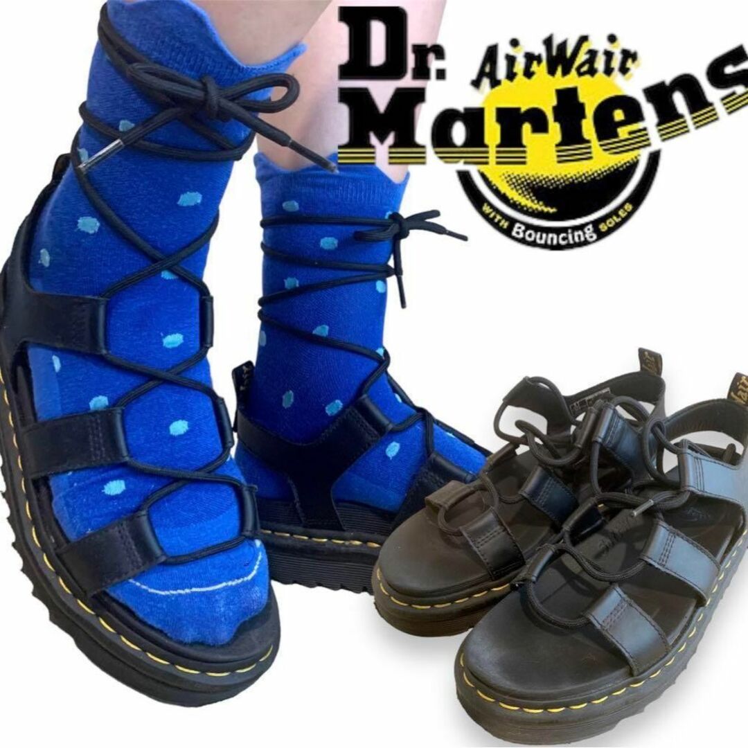 Dr，Martens ドクターマーチン レースアップサンダル ブラック UK5