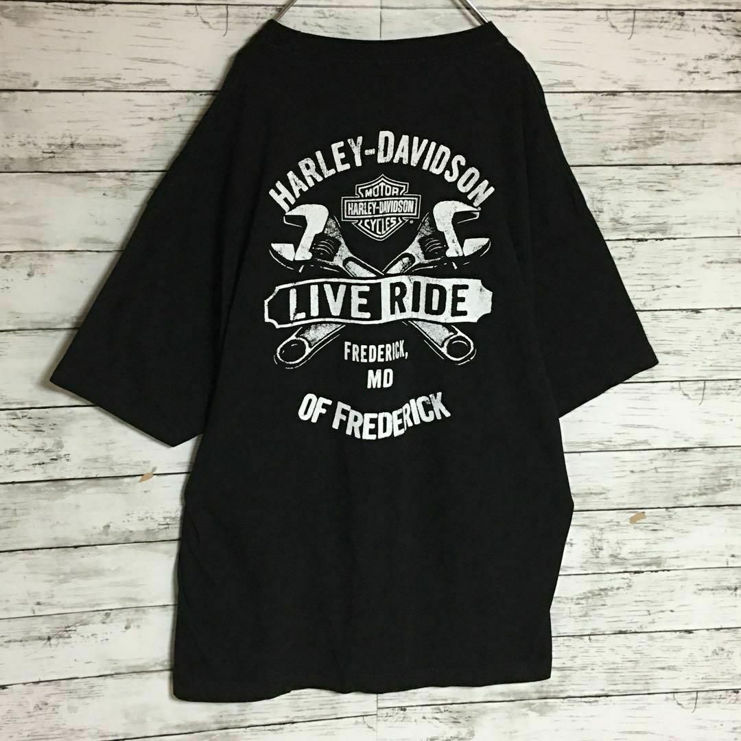 Harley Davidson(ハーレーダビッドソン)の【メキシコ製ビンテージ】ハーレーダビッドソン　両面プリントTシャツ　F550 メンズのトップス(Tシャツ/カットソー(半袖/袖なし))の商品写真