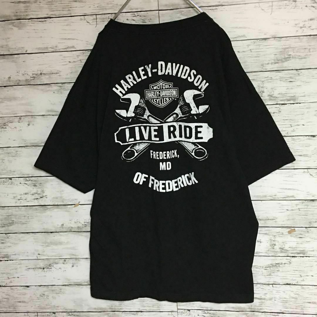 Harley Davidson(ハーレーダビッドソン)の【メキシコ製ビンテージ】ハーレーダビッドソン　両面プリントTシャツ　F550 メンズのトップス(Tシャツ/カットソー(半袖/袖なし))の商品写真