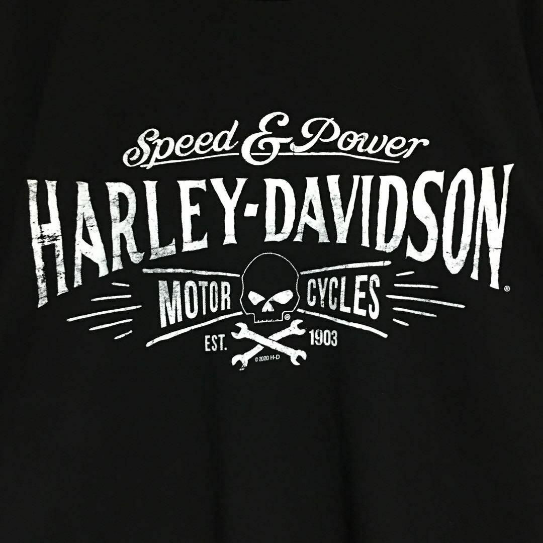 Harley Davidson(ハーレーダビッドソン)の【メキシコ製ビンテージ】ハーレーダビッドソン　両面プリントTシャツ　F550 メンズのトップス(Tシャツ/カットソー(半袖/袖なし))の商品写真