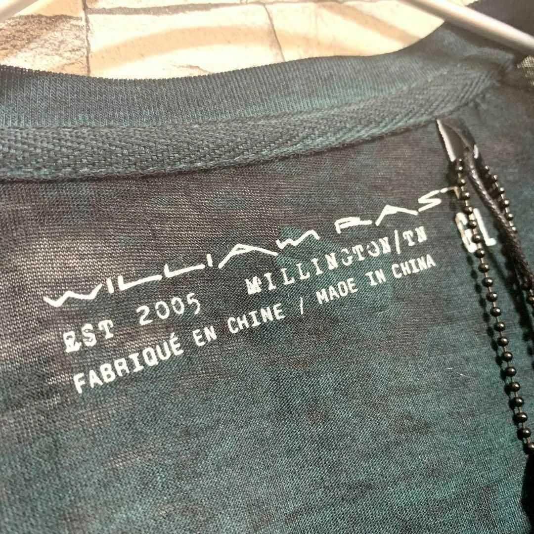 WILLIAM RAST プリント半袖Tシャツ 薄手カットソー グリーン L メンズのトップス(Tシャツ/カットソー(半袖/袖なし))の商品写真