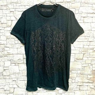 WILLIAM RAST プリント半袖Tシャツ 薄手カットソー グリーン L(Tシャツ/カットソー(半袖/袖なし))