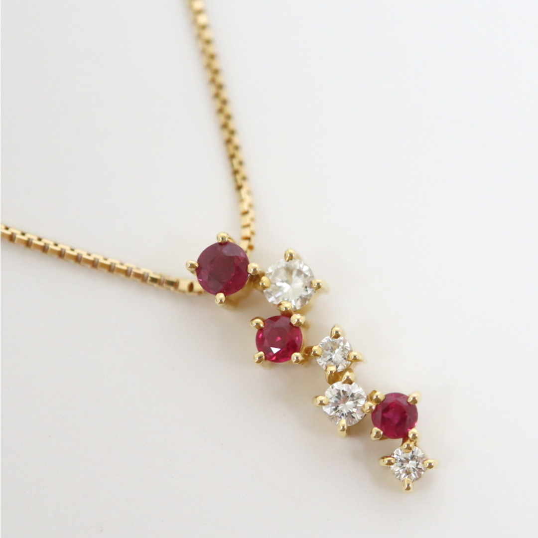 【Jewelry】K18 TASAKI ルビーダイヤペンダントネックレス 0.27ct 4.1g/kt07965ar