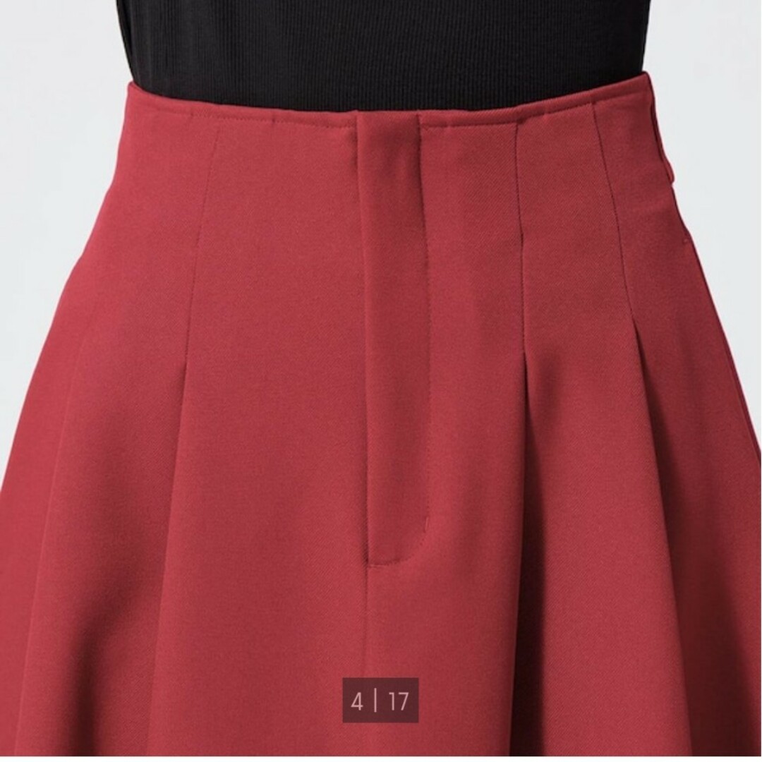 GU(ジーユー)のGU ハイウエストフレアミディスカート(ブラック：黒) XS レディースのスカート(ロングスカート)の商品写真