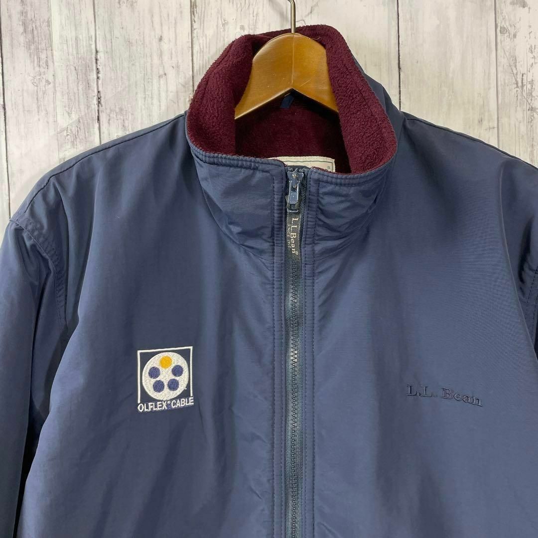 L.L.Bean - エルエルビーン LLBEAN サイズL 裏ボアジャケット 紺色