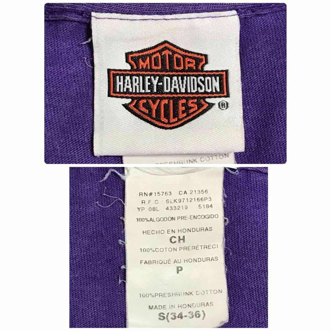 Harley Davidson(ハーレーダビッドソン)の【人気パープル】ハーレーダビッドソン　センターデカロゴTシャツ　レア　F574 メンズのトップス(Tシャツ/カットソー(半袖/袖なし))の商品写真