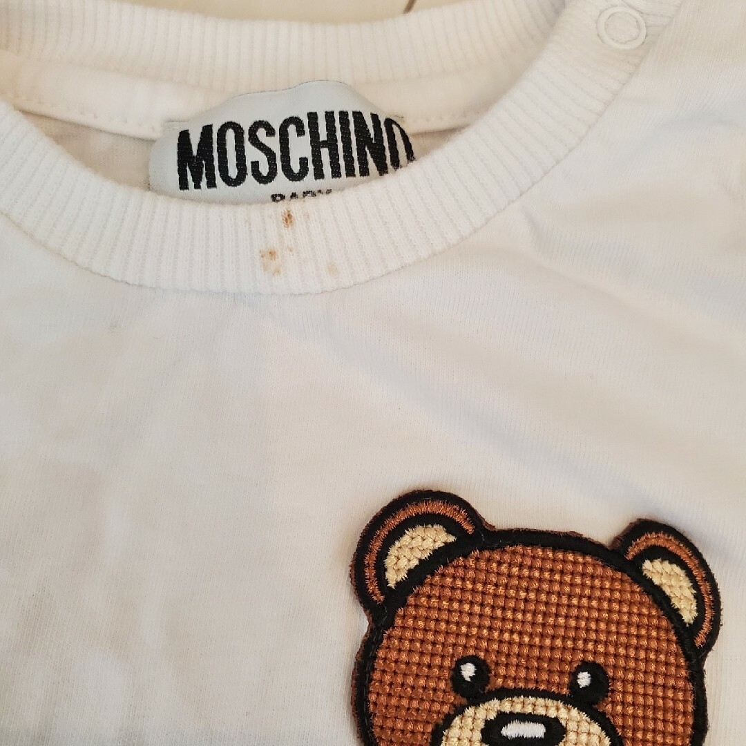 MOSCHINO(モスキーノ)のMOSCHINO　モスキーノ　ベア　Tシャツ　80　86　２枚セット　双子 キッズ/ベビー/マタニティのベビー服(~85cm)(Ｔシャツ)の商品写真