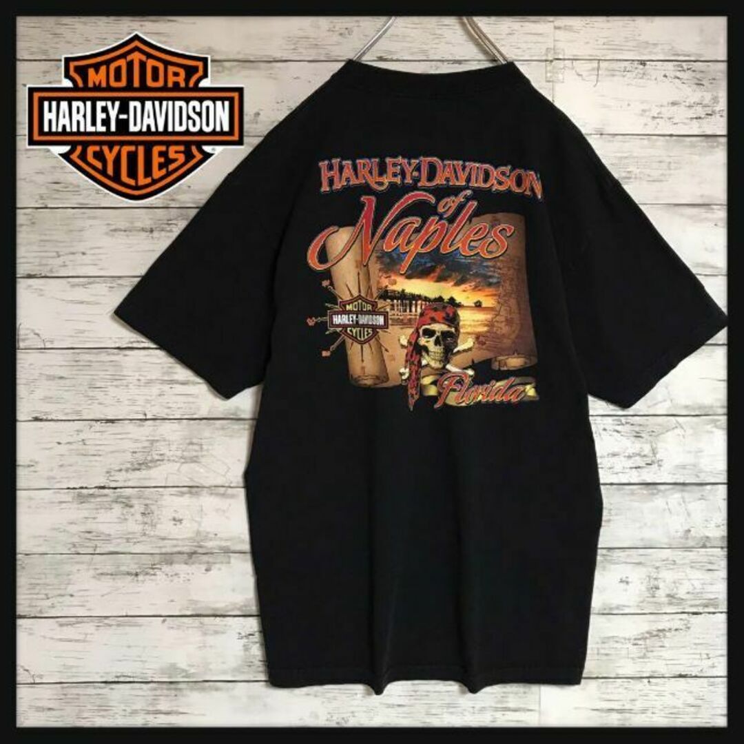 Harley Davidson(ハーレーダビッドソン)の【メキシコ製】ハーレーダビッドソン　ビッグプリントTシャツ　人気黒　Ｈ470 メンズのトップス(Tシャツ/カットソー(半袖/袖なし))の商品写真